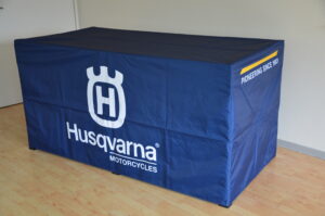 expotable 80 x 160 cm Husqvarna mit Husse